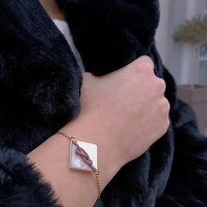 Love Knot Bracelet - επιχρυσωμένα, πηλός, ατσάλι, χεριού, αυξομειούμενα