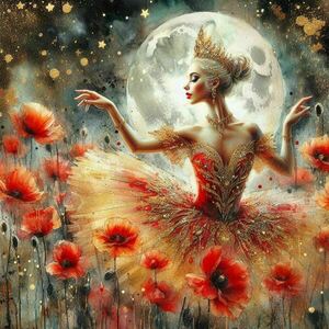 Αφίσα - Poster Ballerina in a field of poppies, 6 - αφίσες - 3