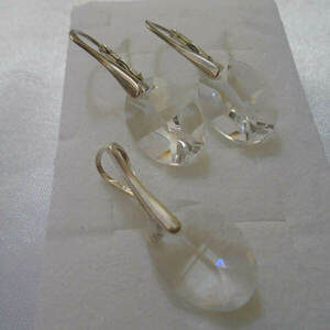 Ασημένιο σετ Swarovski Strass Oval-Crystal - ασήμι 925, swarovski, σετ κοσμημάτων - 3