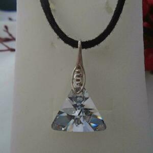 Κολιέ Swarovski XILION Triangle Crystal CAL - ασήμι 925, επάργυρα, swarovski - 2
