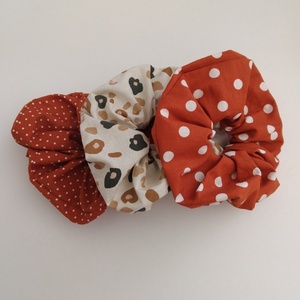 Scrunchies - ύφασμα, λαστιχάκια μαλλιών - 2