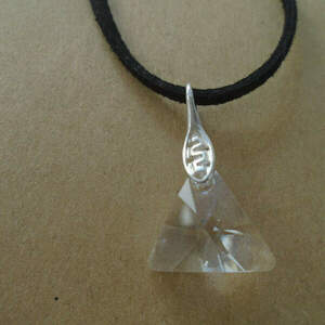 Κολιέ Swarovski XILION Triangle Crystal - ασήμι 925, επάργυρα, swarovski, κοντά, φθηνά - 3