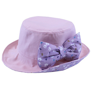 Χειροποίητο Γυναικείο Καπέλο Bucket Hat Floral Bow - ύφασμα, animal print, καπέλο, δώρο έκπληξη