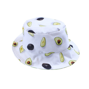 Χειροποίητο Γυναικείο Καπέλο Bucket Hat Avocado - ύφασμα, animal print, καπέλο, δώρο έκπληξη