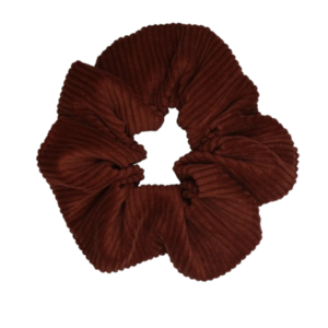 makeba handmade corduroy terracotta scrunchie - ύφασμα, λαστιχάκια μαλλιών - 2