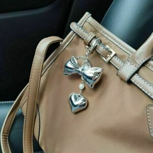 ♦ BAG / PHONE CHARMS / KEY CHAINS, ΚΟΣΜΗΜΑ ΤΣΑΝΤΑΣ / ΛΟΥΡΑΚΙ ΚΙΝΗΤΟΥ ΤΗΛΕΦΩΝΟΥ / ΜΠΡΕΛΟΚ, ΜΕ ΑΣΗΜΙ ΚΑΡΔΙΑ ΚΑΙ ΦΙΟΓΚΟ - λουράκια, μπρελοκ κλειδιών