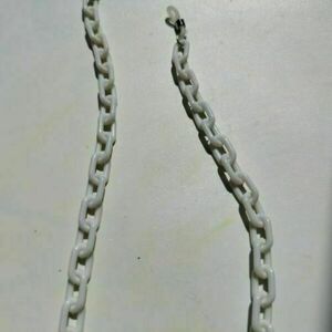 ♦ THE "IMALIA" EYEGLASS CHAIN - ΑΚΡΥΛΙΚΗ, ΕΛΑΦΡΙΑ ΑΛΥΣΙΔΑ ΓΥΑΛΙΩΝ ΣΕ ΛΕΥΚΟ ΧΡΩΜΑ - ΜΗΚΟΣ 75 εκ. - αλυσίδες, γυαλιά ηλίου - 2