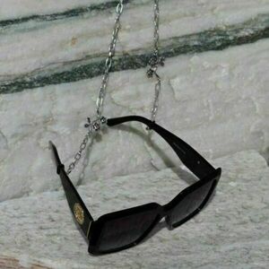 ♦ THE "AURA" EYEGLASSES CHAIN - ΑΣΗΜΙ ΑΛΥΣΙΔΑ ΓΥΑΛΙΩΝ ΜΕ ΕΠΑΡΓΥΡΩΜΕΝΑ ΛΟΥΛΟΥΔΙΑ 925 - ΜΗΚΟΣ 70 εκ. - αλυσίδες, boho, γυαλιά ηλίου - 3