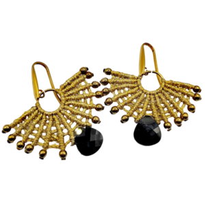 ΑΛΚΜΗΝΗ - ημιπολύτιμες πέτρες, νήμα, swarovski, ατσάλι, γάντζος - 2