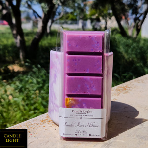 Μπάρα Wax Melt Sandal Rose Hibiscus 57γρ - αρωματικά κεριά, κεριά, κερί σόγιας, soy candle, soy wax - 2