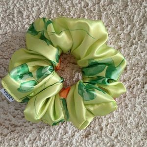 Σκραντσι/Scrunchie XL LIME - ύφασμα, λαστιχάκια μαλλιών - 3