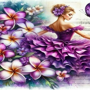 Αφίσα - Poster Ballerina in flowers 7, 3 σχέδια - αφίσες
