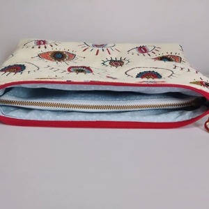 Clutch Bag Boho Eyes - ύφασμα, all day, χειρός, μικρές - 2