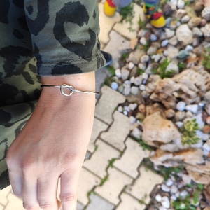 Βραχιόλι κόμπος επάργυρο 6*3 cm - επάργυρα, μπρούντζος, χεριού - 3