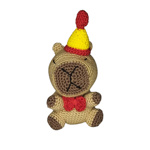 Bob το CAPYBARA 12cm Κλόουν - amigurumi, μινιατούρες φιγούρες, μαλλί felt - 2