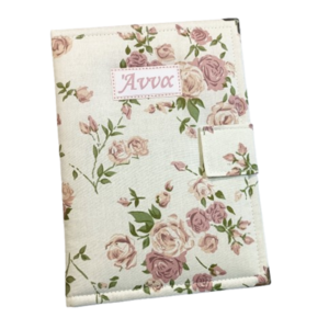 Θήκη για βιβλιάριο υγείας παιδιού “Romantic Roses” - κορίτσι, λουλούδια, θήκες βιβλιαρίου, προσωποποιημένα