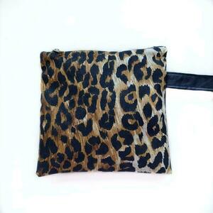 Τσάντα φάκελος λεοπάρ - δέρμα, ύφασμα, animal print, all day, χειρός
