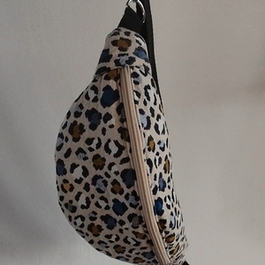 Banana bag leopard - ύφασμα, animal print, χιαστί, μεγάλες, all day - 2