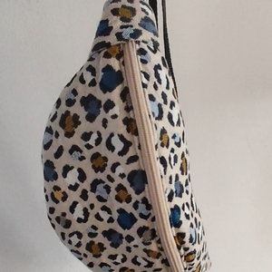 Banana bag leopard - ύφασμα, animal print, χιαστί, μεγάλες, all day - 3