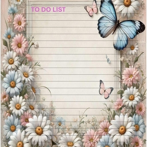 Σημειωματάριο To Do List με Floral design 1, 3 σχέδια - τετράδια & σημειωματάρια - 2