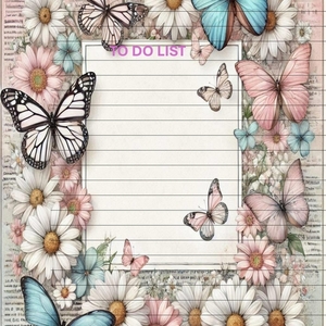 Σημειωματάριο To Do List με Floral design 1, 3 σχέδια - τετράδια & σημειωματάρια - 3