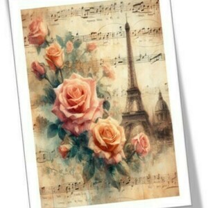 Αφίσα - Poster, Paris vintage roses 1, 3 σχέδια - αφίσες - 5