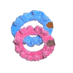 Λαστιχάκι-Scrunchie από απαλό βελούδινο νήμα σετ των 2 τεμ.-Αντίγραφο - μαλλί, νήμα, λαστιχάκια μαλλιών