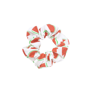 Scrunchy Μαλλιών λευκό με καρπουζάκι - ύφασμα, λαστιχάκια μαλλιών