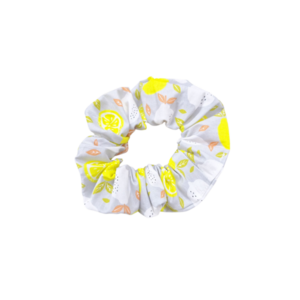 Scrunchy Μαλλιών γκρι με εσπεριδοειδή - ύφασμα, λαστιχάκια μαλλιών