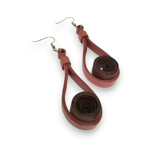 Κρεμαστά σκουλαρίκια από χαρτί | quilling | limited edition 10/23 - χαρτί, πρωτότυπο, ατσάλι, δώρα για γυναίκες