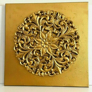 Καμβάς, γύψινο μοτίβο λουλούδι 50x50cm - πίνακες & κάδρα, ακρυλικό, πίνακες ζωγραφικής, πίνακες σε καμβά