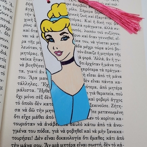 Ξύλινος σελιδοδείκτης Cinderella - σελιδοδείκτες, ζωγραφική σε ξύλο - 2