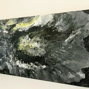 Πίνακας σε ξύλο "Ορχιδέα 2" 62x34cm - ακρυλικό, ζωγραφική σε ξύλο - 3