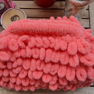ΤΣΑΝΤΑ ΠΛΕΚΤΗ PUFFY - νήμα, clutch, all day, χειρός, πλεκτές τσάντες - 2