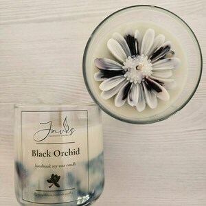 Χειροποίητο κερί σόγιας με άρωμα Black Orchid - αρωματικά κεριά, φυτικό κερί, κερί σόγιας - 2