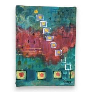 Abstract πίνακας ζωγραφικής με ακρυλικά 03 - ακρυλικό, αφηρημένο, πίνακες σε καμβά