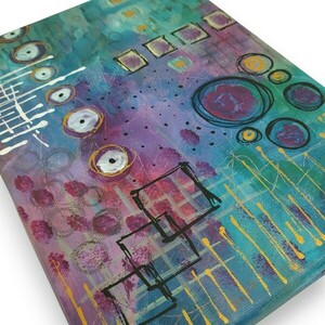 Abstract πίνακας ζωγραφικής με ακρυλικά 05 - ακρυλικό, αφηρημένο, πίνακες σε καμβά - 5