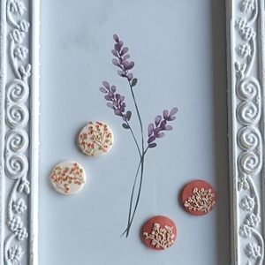 floral blossom studs - πηλός, λουλούδι, μικρά - 2
