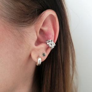 Ear Cuff Ακανόνιστο από Ασήμι 925 - ασήμι 925, μεγάλα - 3