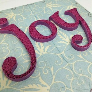 Πίνακας με την τεχνική quilling σε καρτολίνο | joy - χαρτί, ακρυλικό, γενική διακόσμηση - 2