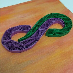 Πίνακας με την τεχνική quilling σε καρτολίνο | άπειρο - χαρτί, ακρυλικό, γενική διακόσμηση - 2