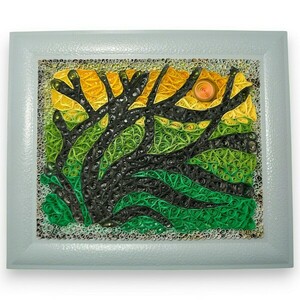 Πίνακας με την τεχνική quilling | Κλαδιά σε επέκταση - χαρτί - 2