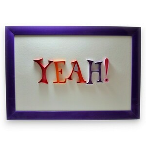 Πίνακας με την τεχνική quilling | Yeah! - χαρτί, 3d κάδρο - 2
