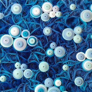 Πίνακας με την τεχνική quilling | Με όνομα & χωρίς - χαρτί