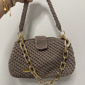 Carrie tote bag - νήμα, ώμου, μεγάλες, all day, πλεκτές τσάντες - 2