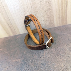 Προσωποποιημένο Unisex Minimal Δερμάτινο Χριστιανικό Βραχιόλι - δέρμα, σταυροί, δώρο για βάφτιση, γούρια - 3