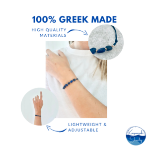 Βραχιόλι με χρυσό ψαράκι-Αντίγραφο - ημιπολύτιμες πέτρες, νονά, χεριού, αυξομειούμενα, φθηνά - 2