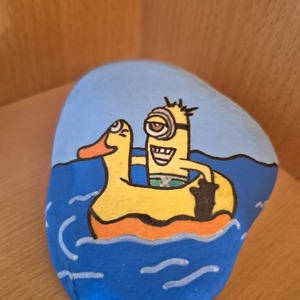 Πέτρα με minion - πέτρα, διακοσμητικές πέτρες