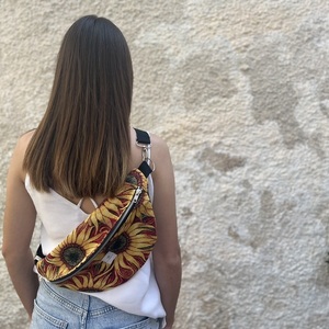 Sunflower banana crossbody bag - ύφασμα, χιαστί, φλοράλ, all day - 2