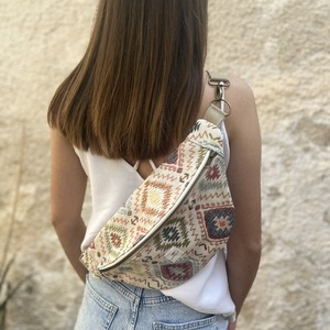 Aztec soul banana crossbody bag - ύφασμα, χιαστί, φλοράλ, all day - 2